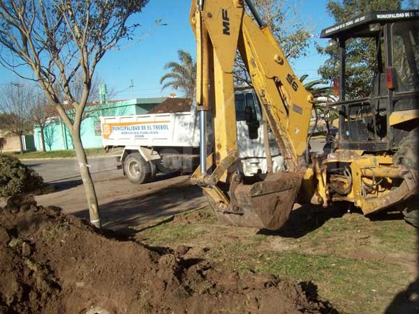 Avanzan los desagües de Avenida Libertad