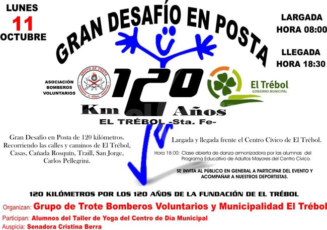 Veintitrés corredores completarán los 120 kilómetros en posta por la región.