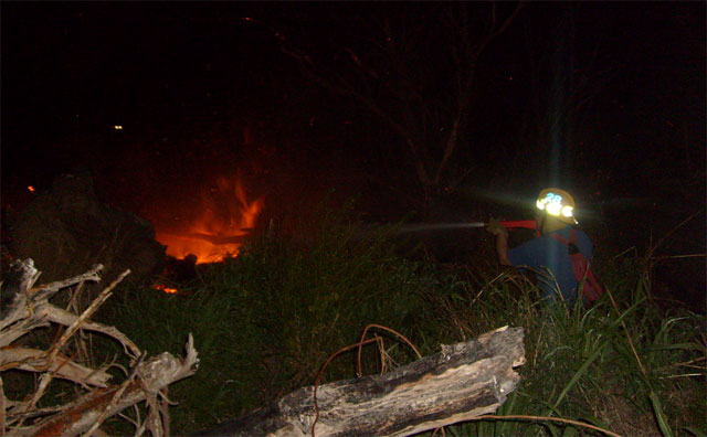 Nuevo incendio en el basural sur