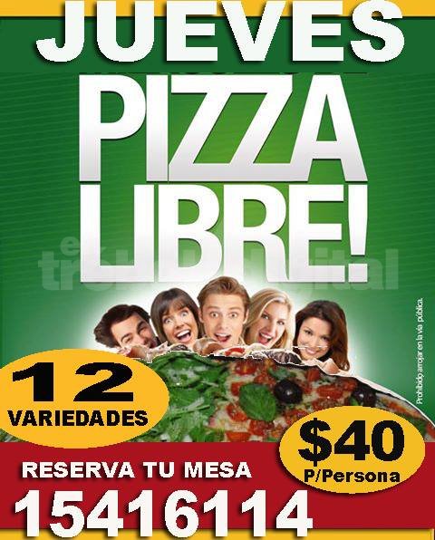 HOY!!!!!!!! Pizza libre en Gollo´s