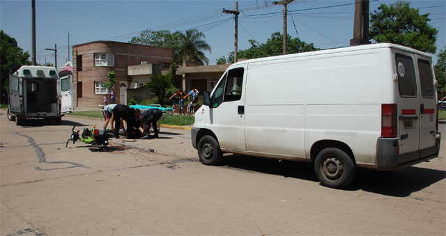 Accidente en Belgrano y Bruselas