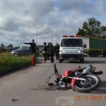 Otro duro choque en el cruce de 13 y 66