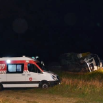 Un camión volcó en la Ruta 66