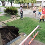 Peligroso desmoronamiento tras la tormenta