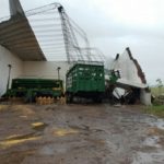 Sastre: Fuerte temporal destruyó un galpón