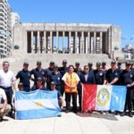 Iztueta es parte de la brigada santafesina que combate el fuego forestal en Chile