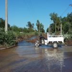San Jorge: El agua de los campos ingresa a la ciudad