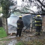 Incendio de un galpón en el mediodía del viernes