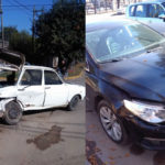 Colisión en la intersección de calle Rio Negro y Fraga