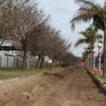 Se repavimenta una nueva cuadra del Bv. Eva Perón