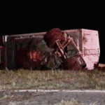 Ruta 66 – Un camión con acoplado volcó en cercanías de Pellegrini