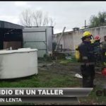 Incendio en un taller en Cortada Centenario