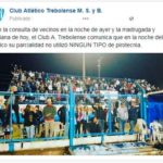 Comunicado de Trebolense sobre pirotecnia