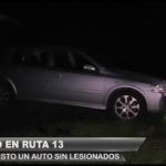 Despistó un auto en ruta 13