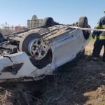 Espectacular vuelco en Ruta 13