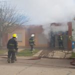 Importante incendio en un garaje