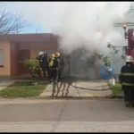 VIDEO – Incendio en un garaje