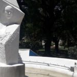 Destrozos en la “Fuente del Bicentenario”