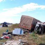 Choque frontal de camiones en Ruta 66