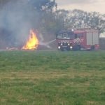 Incendio en un terreno lindero de zona sur
