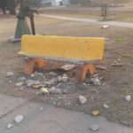 Vandalismo en la plaza de “Las seis esquina”