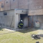 Incendio en el patio del Edificio Jardín