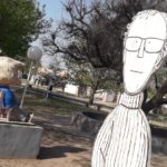 Ahí está Quino, eterno e inmortal, en una plaza de El Trébol