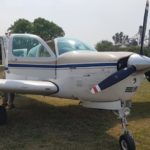 Un Beachcraft Bonanza aterrizó en Aeroclub El Trébol
