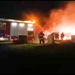 Importante incendio detrás del Hogar Canino