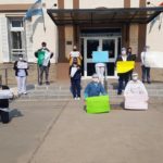 Fuerte protesta de enfermeros y contratados del SAMCo por salarios y seguro Covid 19