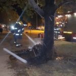 Incendio de basura frente a un domicilio
