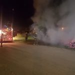 Incendio frente a la “Capilla de Fátima”
