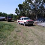 Nuevamente tomó fuego el monte de eucaliptus de zona norte