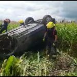 VIDEO – Vuelco en Ruta 13
