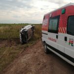 Un utilitario volcó entre San Jorge y Trail