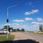 Recambio de luces y reparación de postes en el anillo circunvalar de El Trébol