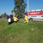 Perdió el control del volante y terminó en la banquina de Ruta 13