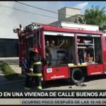 Incendio en una vivienda en calle Buenos Aires al 100