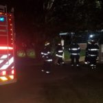 Incendio de un baño químico en la empresa AGD