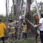 Accidente laboral en un campo de San Jorge
