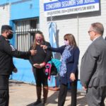 Berra acompañó al ministro de Seguridad en la entrega de motos para El Trébol y San Jorge