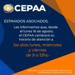 CEPAA cambia sus horarios de atención