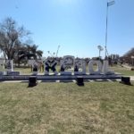 CENTENARIO – La letras de El Trébol, se pintaron de «Verde y blanco»