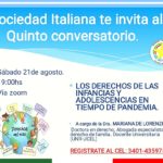 La Sociedad Italiana organiza un conversatorio sobre los derechos de las infancias y adolescencias en tiempos de pandemia