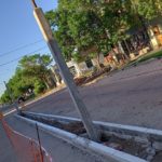 Avanzan las obras de pavimentación y embellecimiento en el Bv. América