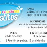 Inscripciones abiertas para la Colonia de Vacaciones «Celestitos»