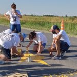 Familiares y amigos pintaron la “estrella amarilla” en memoria de Franco Taborda