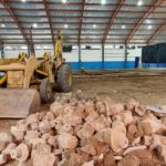 Trebolense comenzó con la segunda y tercera etapa del piso flotante para el gimnasio