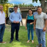 Natalia Sanchez y Diego Salce visitaron al intendente de Las Rosas