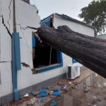 La tormenta destrozó el edificio del CEF en Trebolense